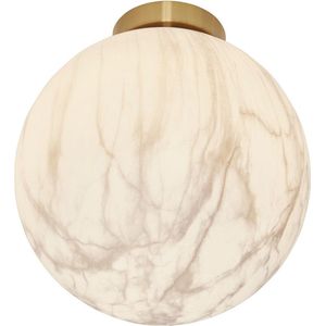 it's about RoMi Plafonniere Carrara - Goud/Wit - Ø28cm - Modern,Luxe