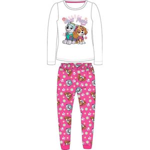 Paw Patrol Skye & Everest best pups ever pyjama katoen wit/roze maat 98