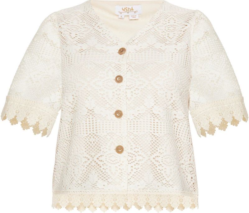 usha - Cardigan - Korte Mouwen - V-hals - Fashion Look Collection