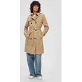 s.Oliver - Outdoor-Mantel - Klassieke Trenchcoat - Zwart - Slanke Pasvorm