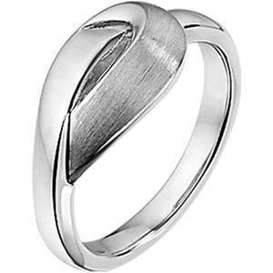 The Jewelry Collection Ring Poli/mat - Zilver Gerhodineerd