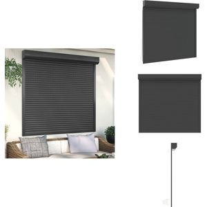 vidaXL Rolluik - Rolluiken - Jaloezieën - Jaloezieën - Rolluik 160x150 cm aluminium antracietkleurig