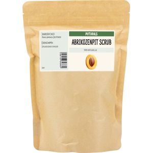 Gezichtsscrub 100 % Natuurlijk & Puur - 250gr - Gemaakt van Abrikozenpit en Rijk aan Vitamines A, C en E - Gezichtsscrub Vrouwen en Mannen - Geschikt als Scrub voor zowel Gezichtsreiniging als Lichaam - Natuurlijk Abrikozenpit Scrub