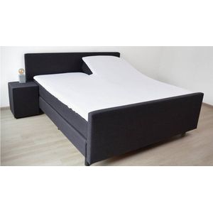 Snoozing  - Katoen - Split-topper - Hoeslaken - Lits-jumeaux - 200x200 cm - Wit