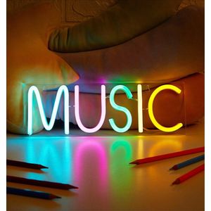 Neon verlichting music - Neon wandlamp - Neon ligt - Led - Music - Muziek - Sfeerverlichting - Neonlicht - Neon lamp - Neonverlichting - Neon verlichting - Tafellampen - Verlichting - Kindertafellampen - Kinderlamp – Kinderkamer