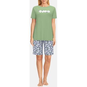 Götzburg - Dames Shortama - Zomer Pyjama - Katoen - Groen - Maat 50