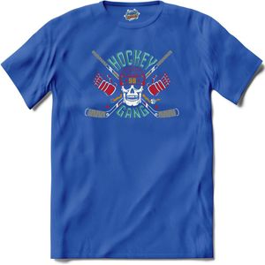 Hockey Gang | Ijs Hockey - Schaatsen - Sport - T-Shirt - Unisex - Royal Blue - Maat M