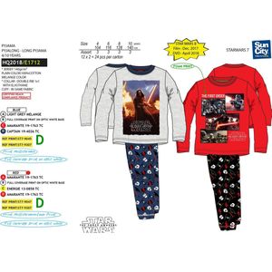 Star Wars pyjama rood