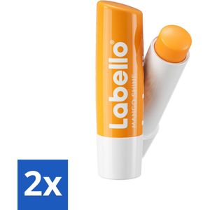 Labello – Lippenbalsem -- Mango Shine – 4,8 g - Voordeelverpakking - 2 stuks