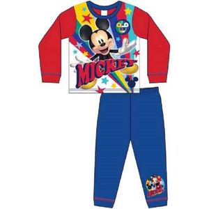 Mickey Mouse pyjama - rood met blauw - Mickey pyama - maat 92