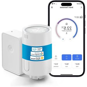 Slimme radiatorthermostaat met hub voor wifi-verwarming - HomeKit, Alexa, Google Assistant - tijdschema's, automatisering, raamopeningsherkenning