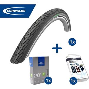 Fietsband - Schwalbe - Buiten- & binnenband - Road Cruiser & AV6 - 20 inch x 1.10 - 1.50 - 40 mm - Met plaksetje