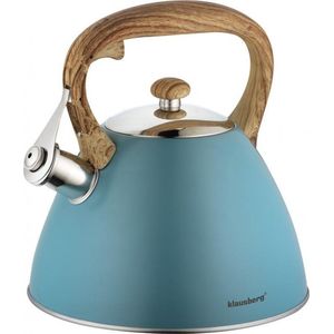 Fluitketel Inductie Gas Waterkoker 3.0 L ‘’ Adriatico ‘’ RVS Chroom Turquoise