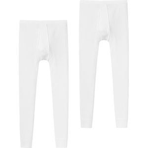 Schiesser - Lange Onderbroek - Wit - Original Doppelripp