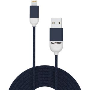 USB-Lightning Kabel, Zwart - Rubber - Celly | Pantone