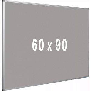 Prikbord kurk PRO Espinoza - Aluminium frame - Eenvoudige montage - Punaises - Grijs - Prikborden - 60x90cm