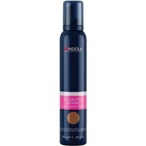 Indola Color Style Mousse Medium Brown - Haarmousse - 200 ml