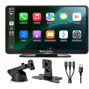 Siltcon - Geschikt voor CarPlay - Navigatiesysteem Auto - 7 Inch - Draadloos - Met Touchscreen