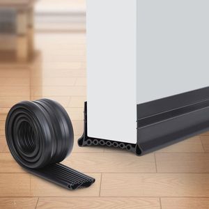 Zelfklevende Deurrubberstrip - Isolatie en Geluiddemping voor Deuren (Zwart)