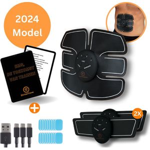 EMS Buikspieren Trainer Elektrisch - Sixpack trainer - ABS trainer - Buikspiertrainer - Spiersimulator- Afslank apparaat - incl. 20 Gel Pads - USB Oplaadbaar - incl. E-book