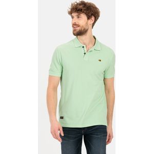 camel active Piqué poloshirt van gecertificeerd organic cotton - Maat menswear-M - Pistache