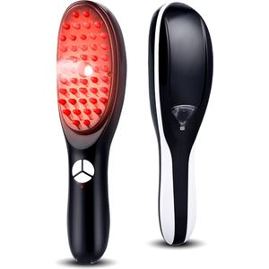 Scalp massager haarborstel met roodlicht behandeling- Hoogfrequente Trillingsmassage - Tegen haaruitval