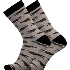 Uphillsport Krokodil Merino Wollen Sokken 2-Pack - Grijs - Maat 39-42 - Unisex Merino Sokken