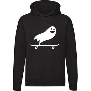 Geest op een skateboard Hoodie | ghost | horror | Halloween | eng | Unisex | Trui | Sweater | Capuchon