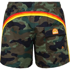 Sundek Zwembroek - Mannen - Groen Camouflage/Rood/Oranje/Geel