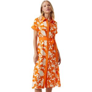 Happinessistanbul Groene, Zomerse, Slanke Viscosejurk Met Bloemenprint Dd01311 Voor Dames