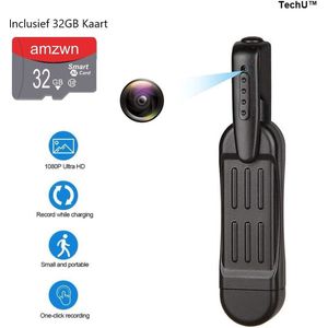 TechU Spycam - Mini Camera - Draagbare Pen - 1080P HD - Zwart