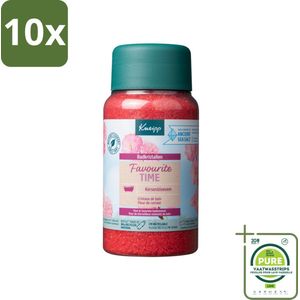 10 x Kneipp - Badzout - Favourite Time - Kersenbloesem - 600 g - Grootverpakking - Badzout - Kersenbloesem - Ontspannen Bad - Wellness - Badkristallen