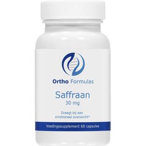 Saffraan - 30 mg - 60 capsules - gemoedstoestand - ondersteuning menstruatie - geestelijke balans - ontspanning - vegan