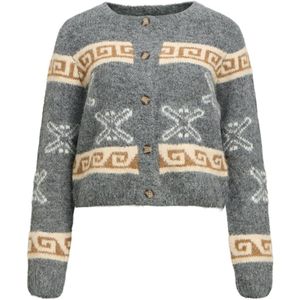 Object - Objgalia Re Knit - Cardigan - Medium Grey Mel/tannin Mel