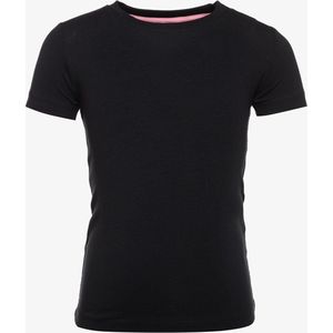 TwoDay meisjes basic T-shirt zwart - Maat 122/128