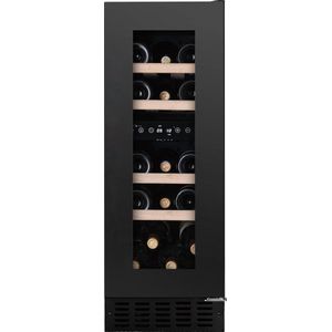 Temptech OX30DRB - greeploze wijnkoelkast - 17 (bordeaux) flessen - nisbreedte 30cm - zwart