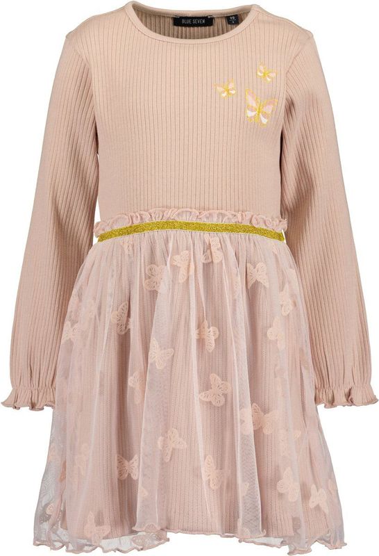 Blue Seven - Jerseyjurk - Roze - Lange Mouwen - Ronde Hals