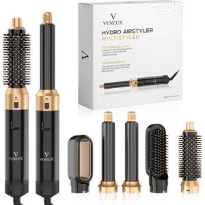 VENEUX - Föhnborstel - Zwart - Airstyler - 5 in 1 Multistyler