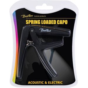 Boston BC-85-BK Capo Radius, Black - Capo voor western of elektrische gitaar