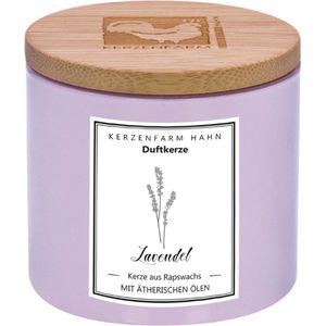 Kerzenfarm Lavendelgeur Geurkaars in Glas - Koolzaadwas - Lila - Langdurige Brandtijd - Natuurlijke Etherische Oliën - Hoogwaardig Design