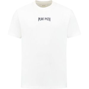 Pure Path T-shirt Loose Fit T Shirt Crewneck Ss 24030112 45 Off White Mannen Maat - XL