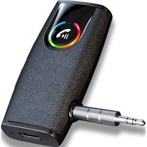 Bluetooth AUX Ontvanger - Transmitter - Receiver - Ontvanger - Audio Adapter - BT 5.3 - Muziek Streamen naar Autoradio - Koptelefoon - Versterker - Handsfree Bellen - Auto Carkit - AUX naar Bluetooth - Draadloos