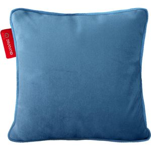 Auronic Warmtekussen - Velvet - 45x45 - Draadloos - Oplaadbaar - Elektrisch kussen - Infrarood - Blauwgrijs