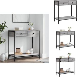 vidaXL Wandtafel - Wandtafels - Bijzettafel - Console Tafel - Wandtafel 75x34,5x75 cm bewerkt hout grijs sonoma eikenkleurig