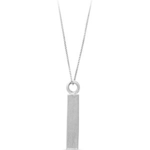 Senz Jewels Sterling zilveren urnhanger - rechthoekige staaf - Mat