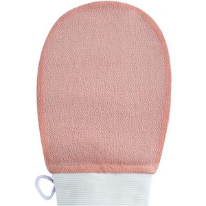 Handschoen voor lichaamsspeeling - lichaamsscrub met spons - zeer duurzaam - voor het verwijderen van dode huidcellen - ideaal voor douche en behandeling van alle huidtypes - abrikoos