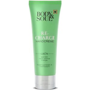 Body&Soul Handcrème - Recharge | 1x250ml - Kustcipres en Drijfhout | Groen - Geeft nieuwe, positieve energie