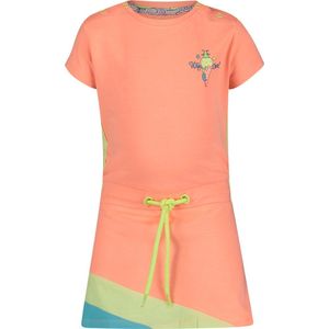 4PRESIDENT Meisjes jurk - Neon Bright Coral - Maat 80 - Meisjes jurken