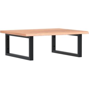 vidaXL - Badkamer - wandschap - staal - en - massief - eikenhout