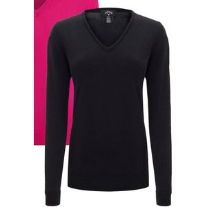 Callaway Golf V-Hals Merino Trui Dames - Zwart - M